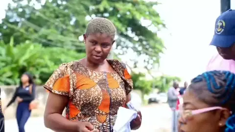 Volunteers at the community outreach