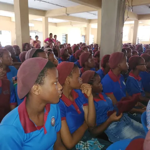 Students at the health talk, Delight International Schools