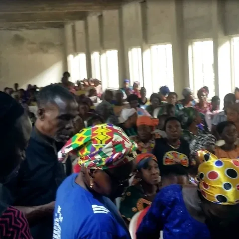 A full hall at our first outreach, 2022