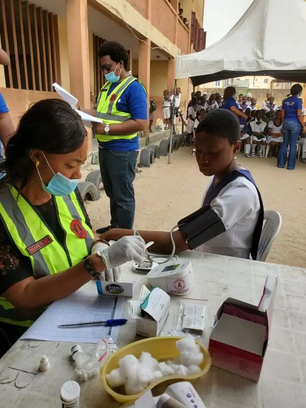 Free blood pressure check, Navy Town
