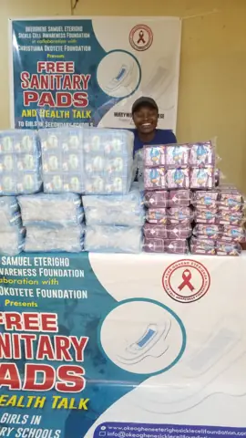 Free sanitary pads ready for the girls