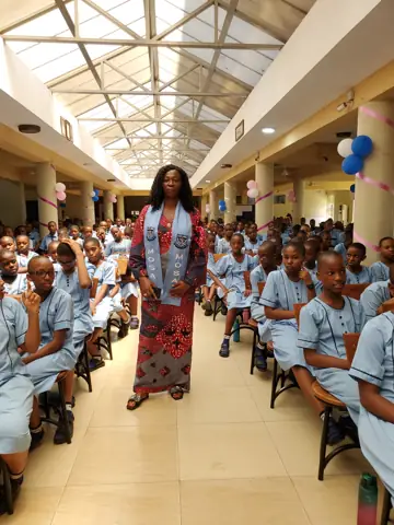 The health talk in the school hall