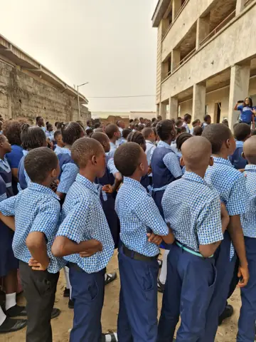 Students at the assembly